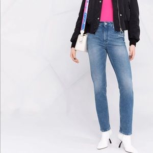 Off-white straight leg denim jeans